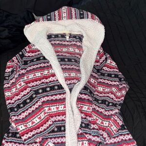 Torrid Multicolor Patterned Fleece Robe